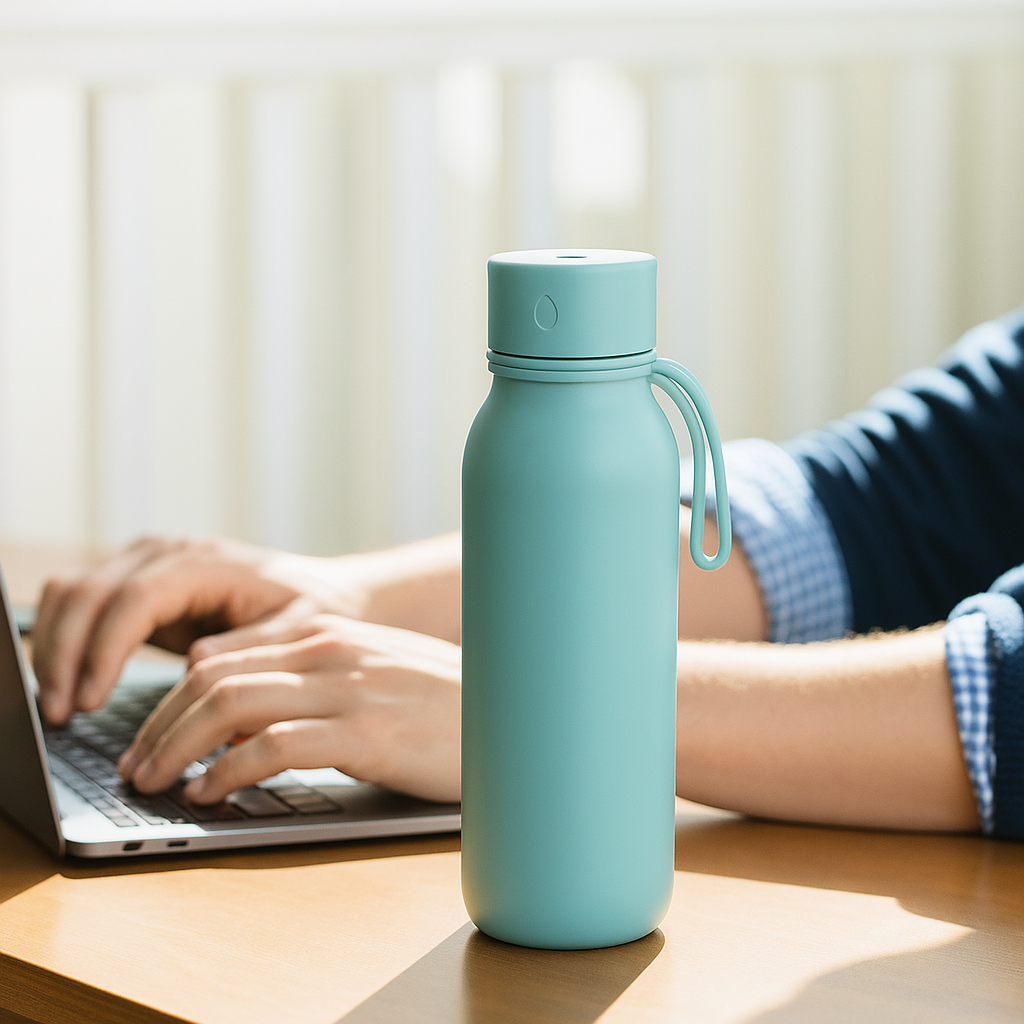 Sippz Self-cleaning Water Bottle Cloud Blue