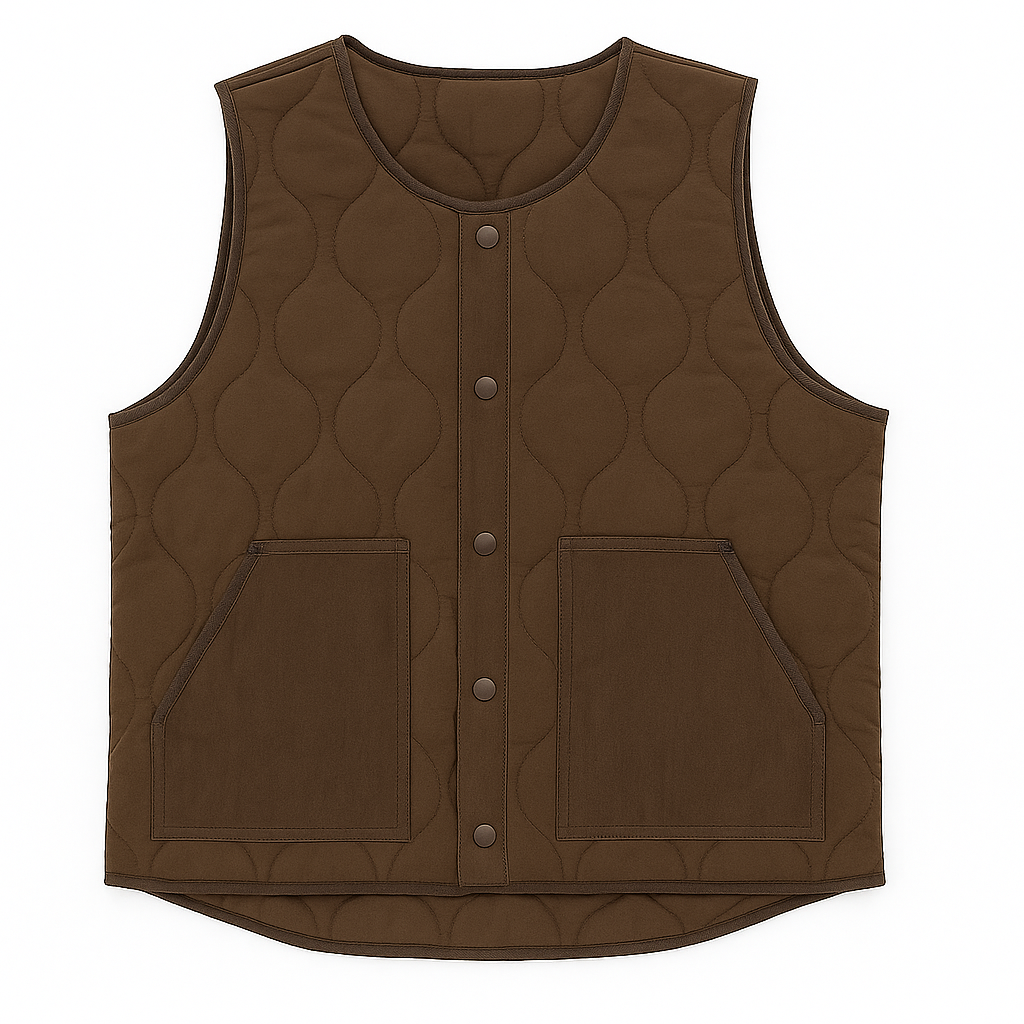 Quilted Vest - Jet Black