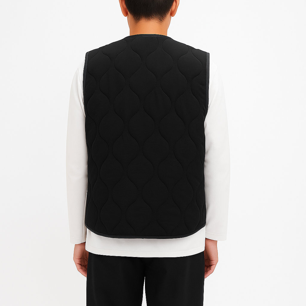 Quilted Vest - Jet Black