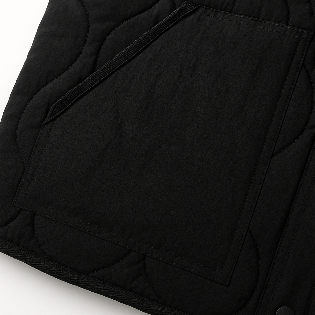 Quilted Vest - Jet Black