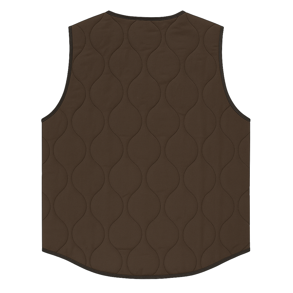 Quilted Vest - Brown