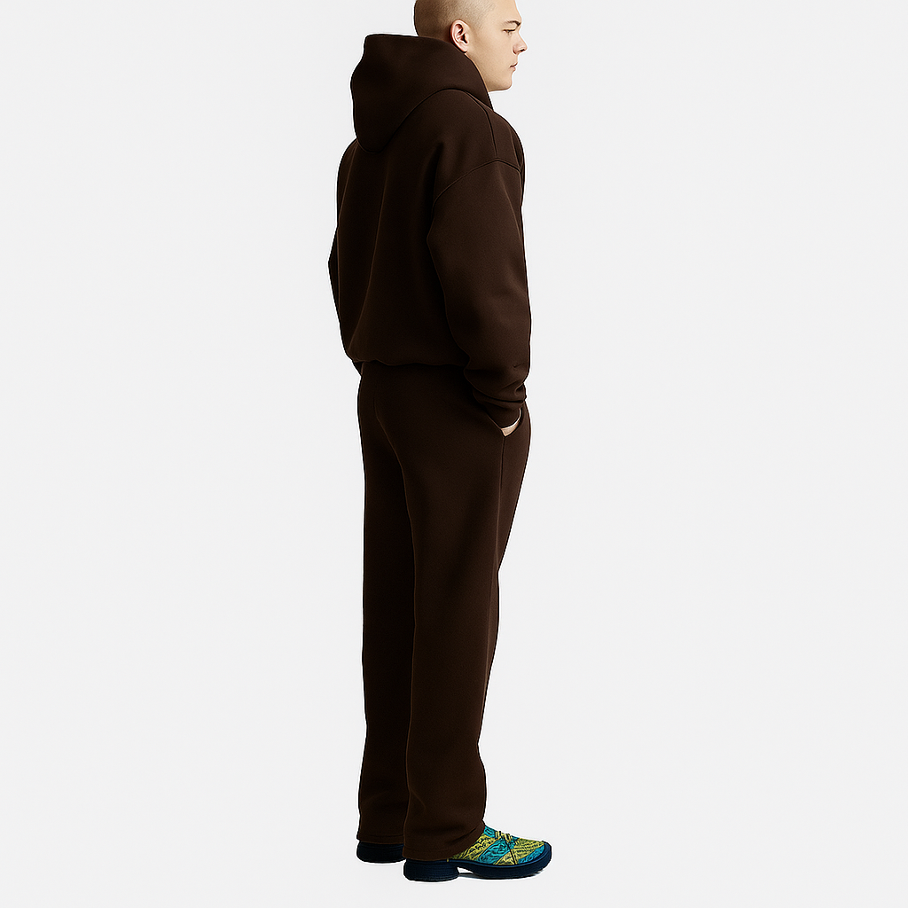 Box fit tracksuit - Dark Brown
