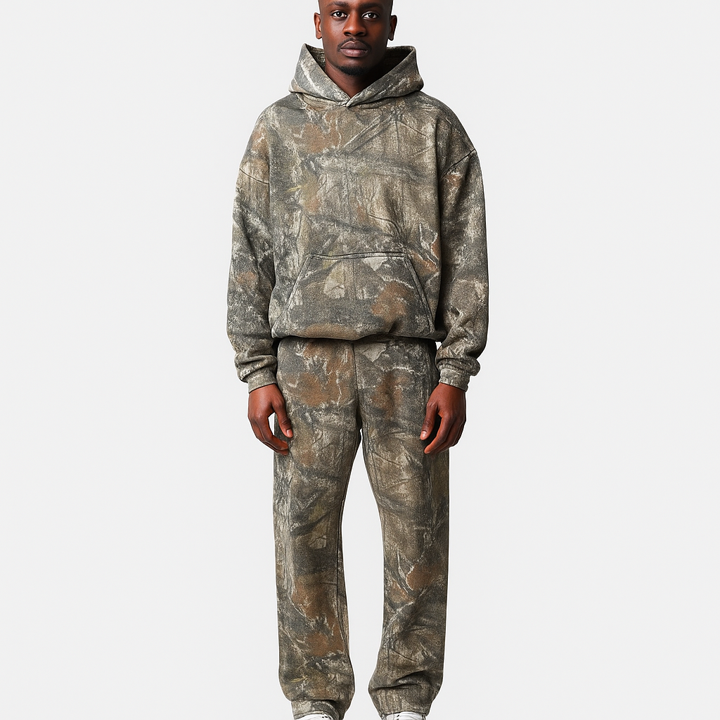 Camo Oversized Zip-Up Loungeset