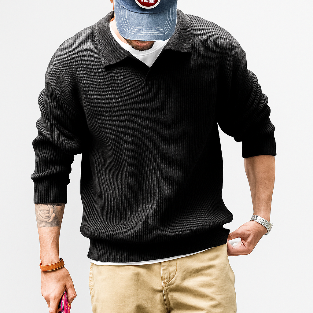 Knit Polo Sweater