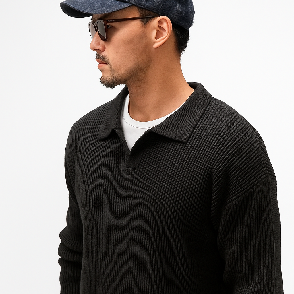 Knit Polo Sweater