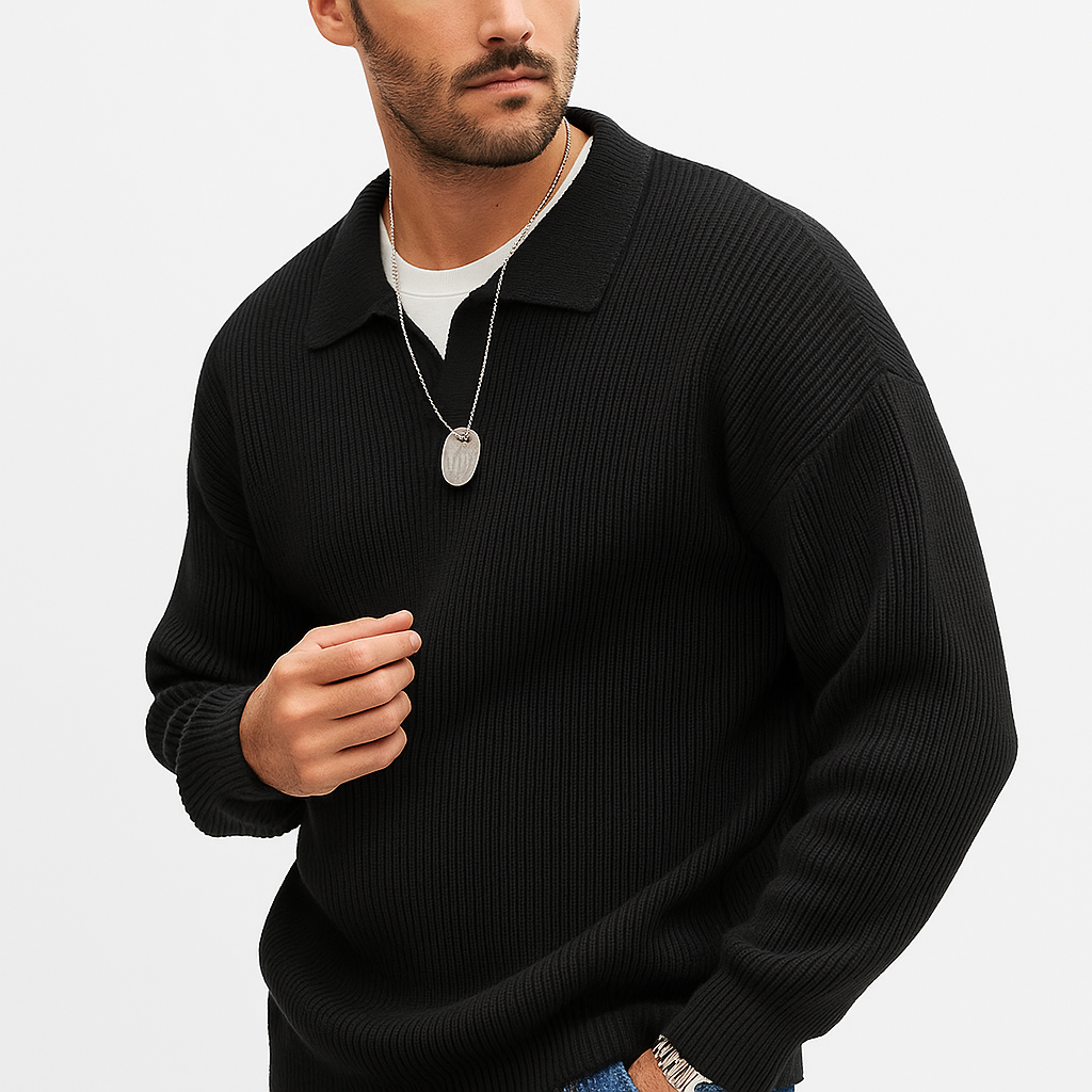 Knit Polo Sweater