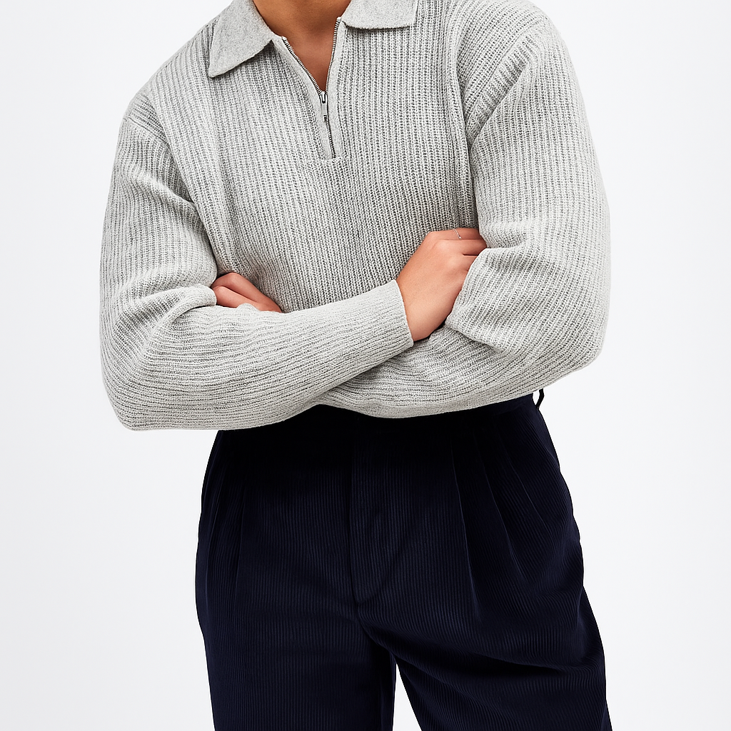 Polo Jumper - Grey