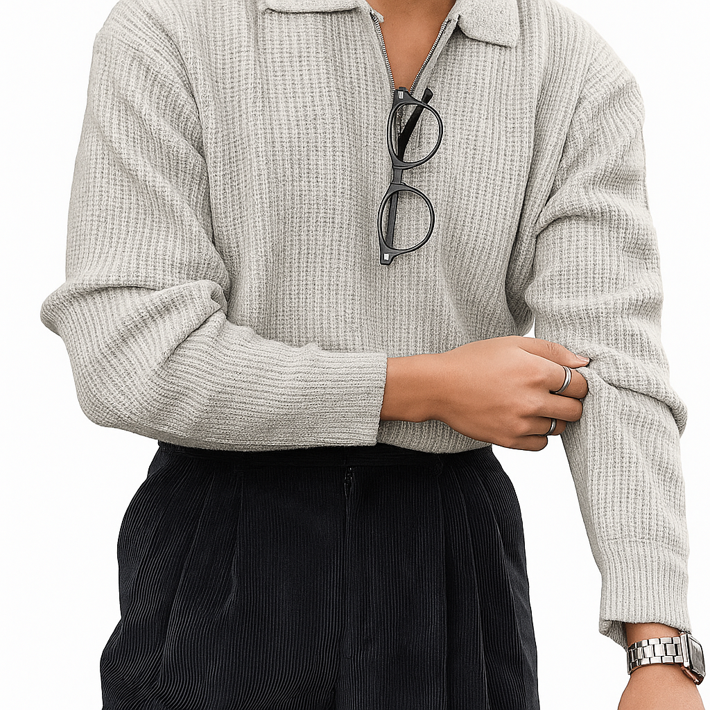 Polo Jumper - Grey