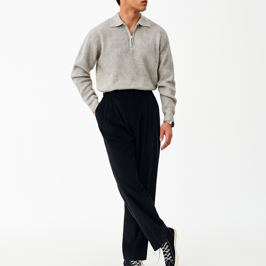 Polo Jumper - Grey