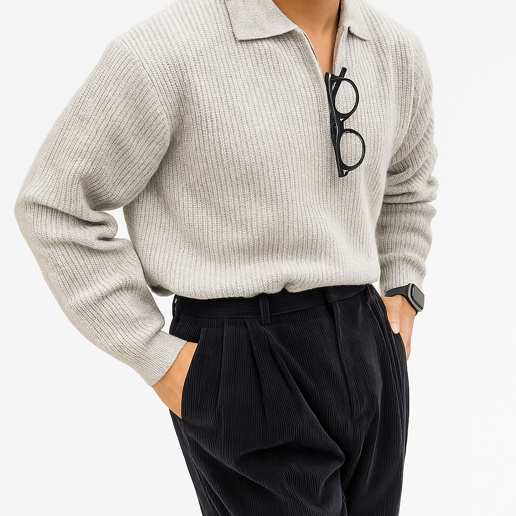 Polo Jumper - Grey