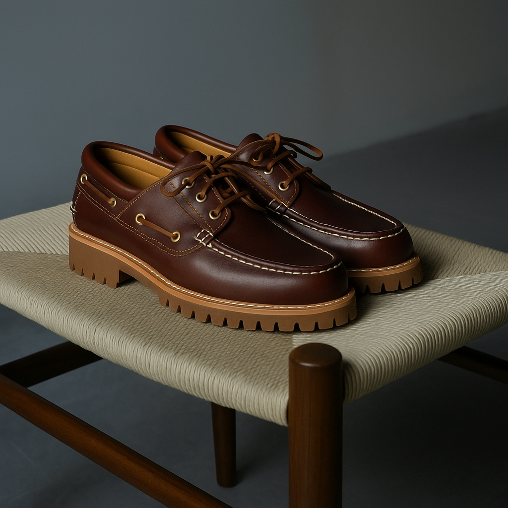 Leather Derby Boat Shoes