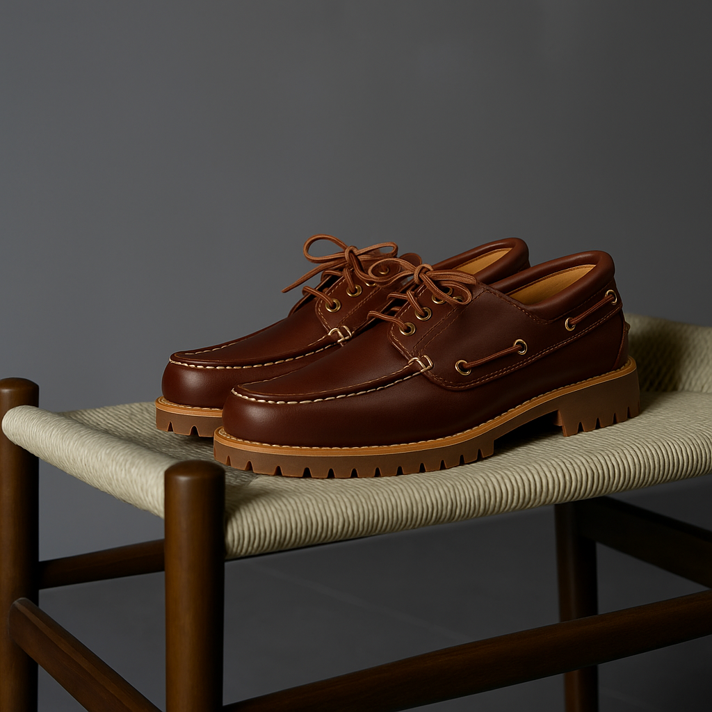 Leather Derby Boat Shoes