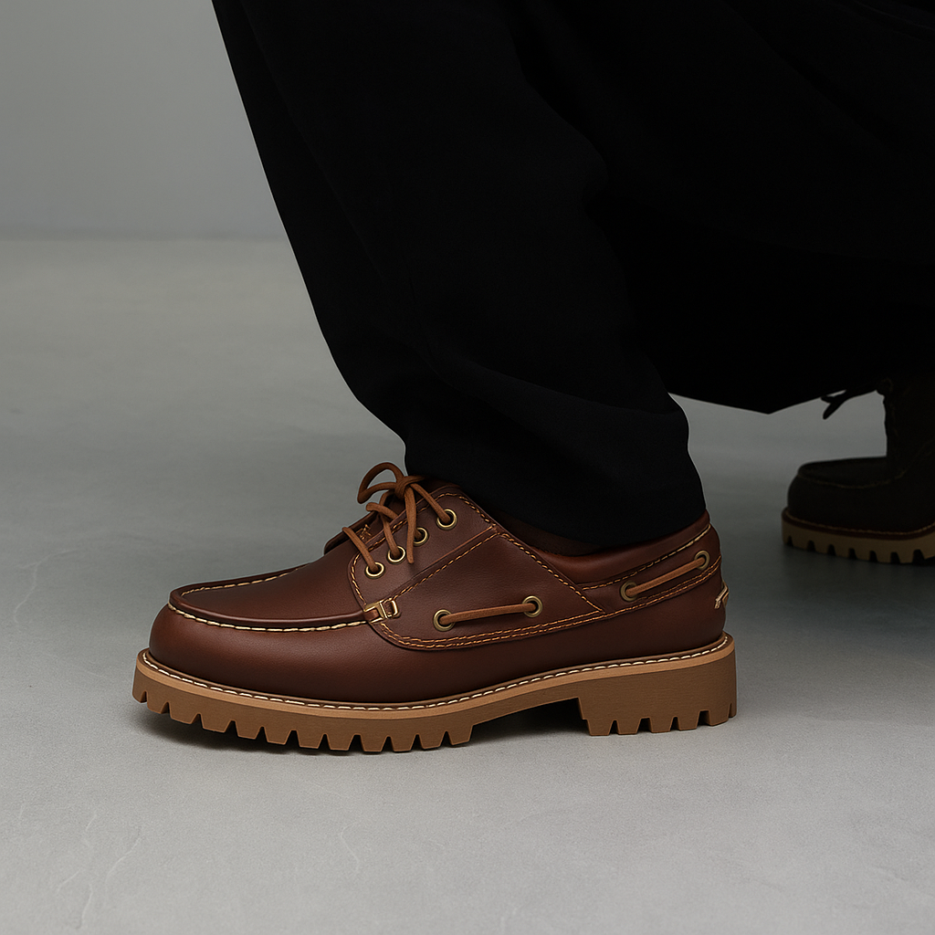 Leather Derby Boat Shoes