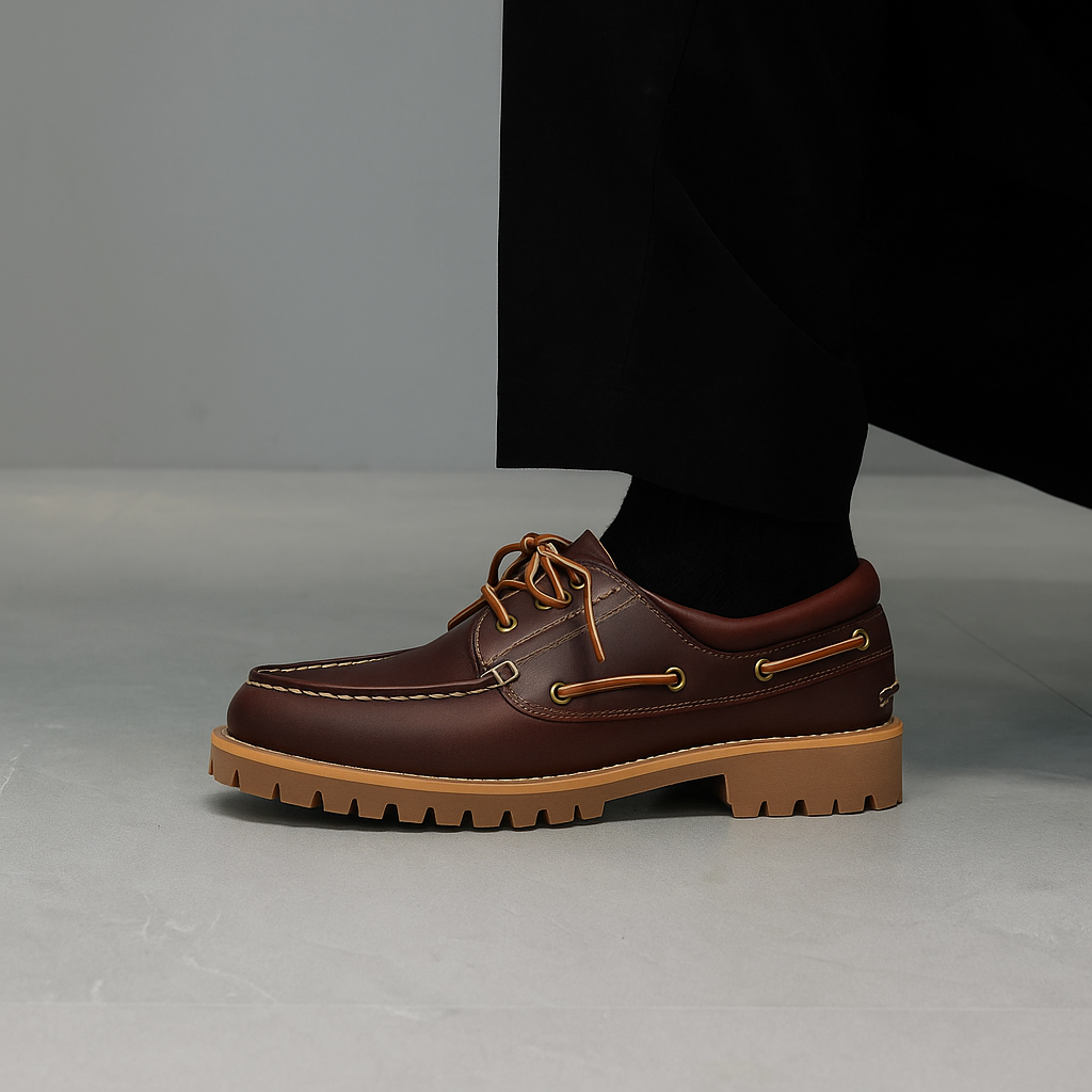 Leather Derby Boat Shoes
