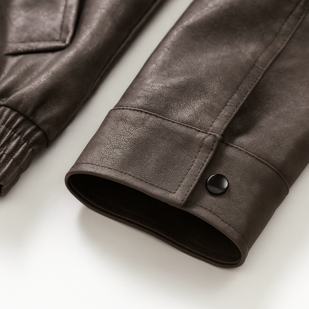 Distressed Leather Jacket – Vintage Brown