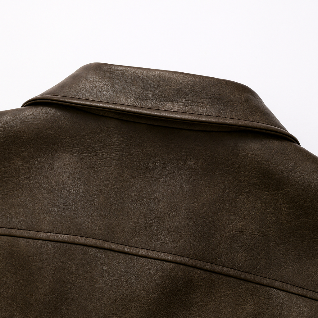Distressed Leather Jacket – Vintage Brown