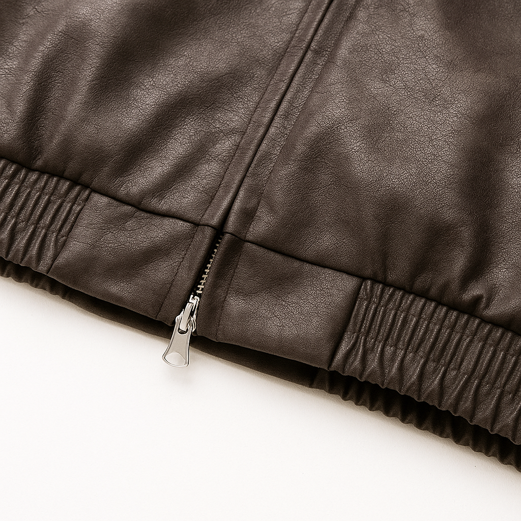 Distressed Leather Jacket – Vintage Brown