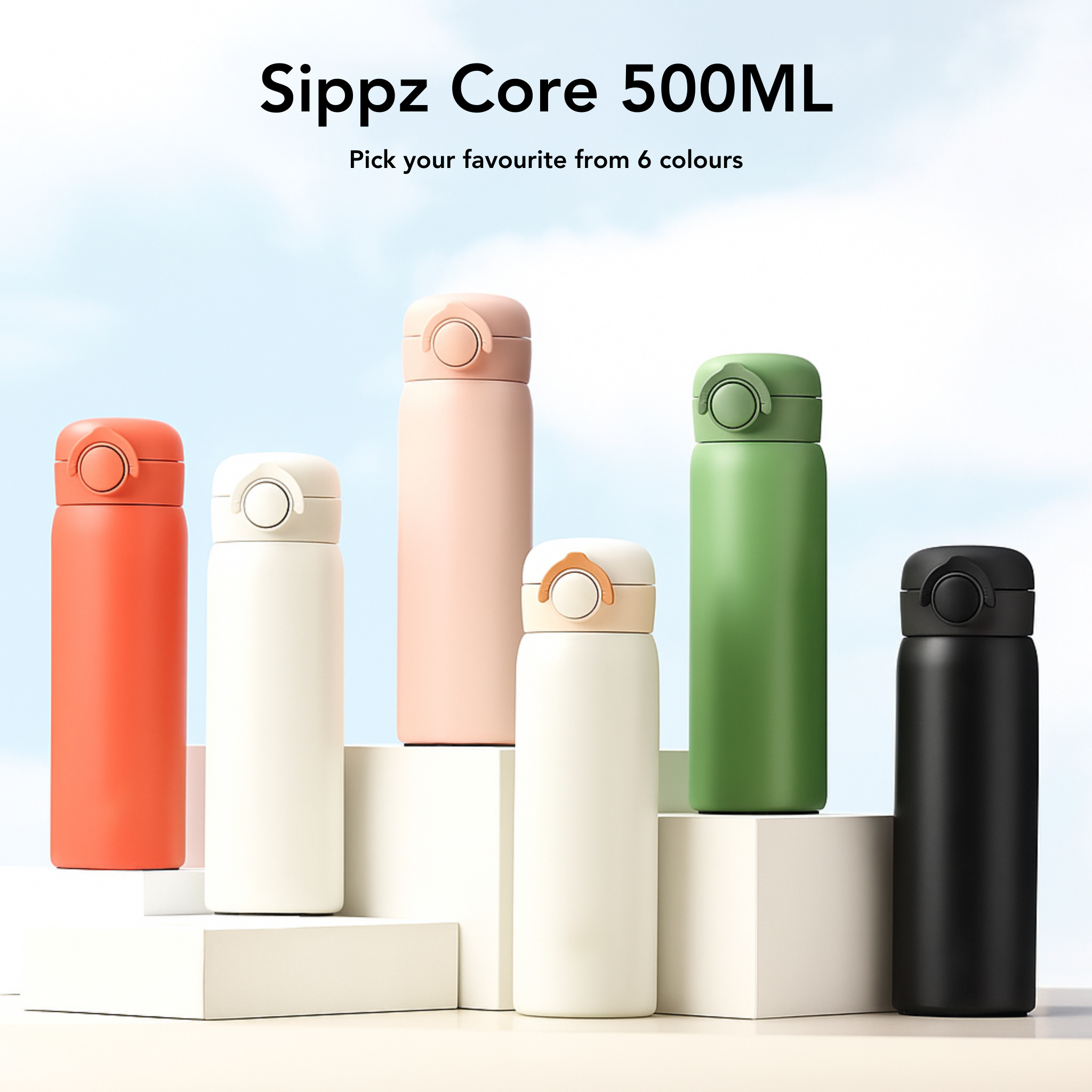 Sippz Core series thermal water bottle - OFF White