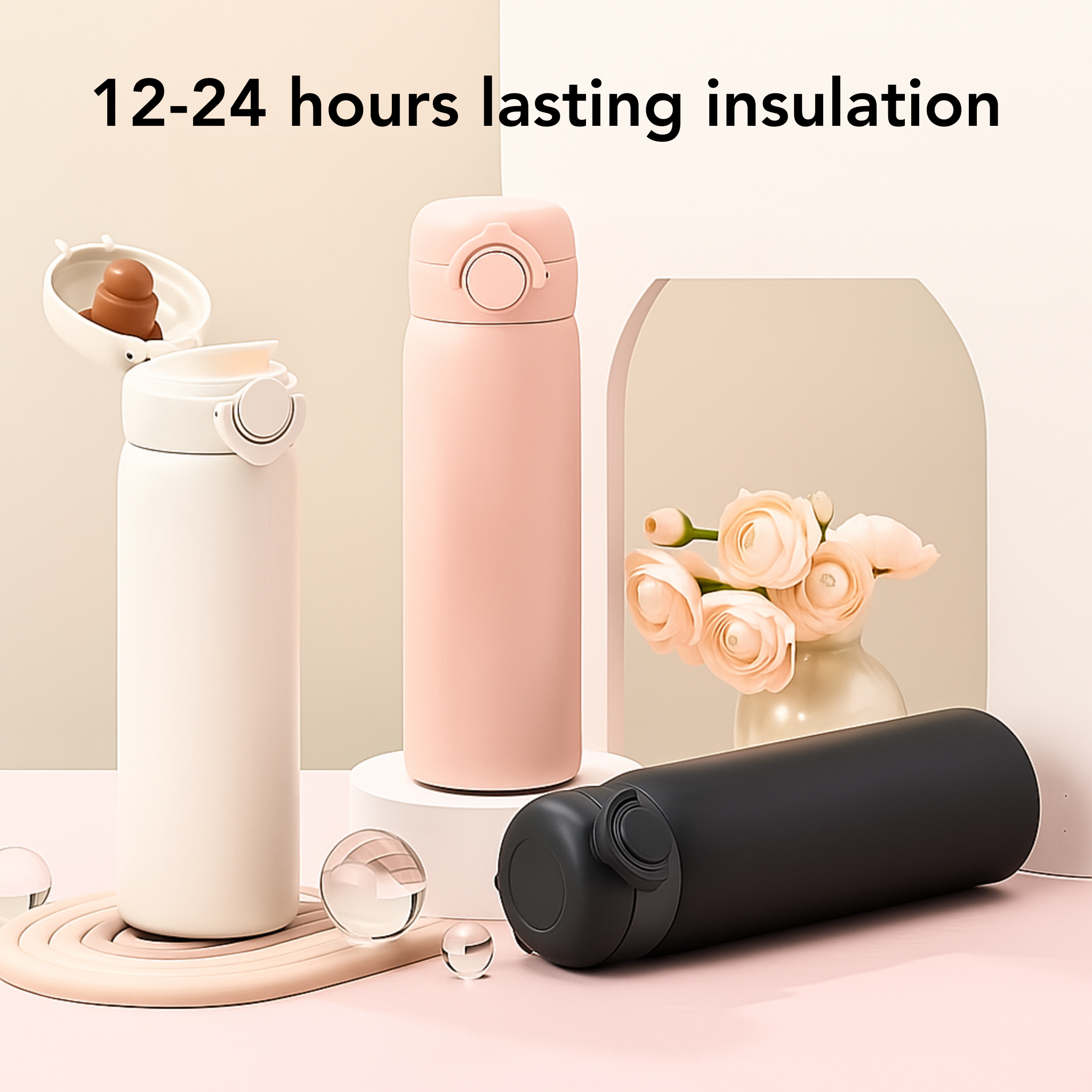 Sippz Core series thermal water bottle - OFF White