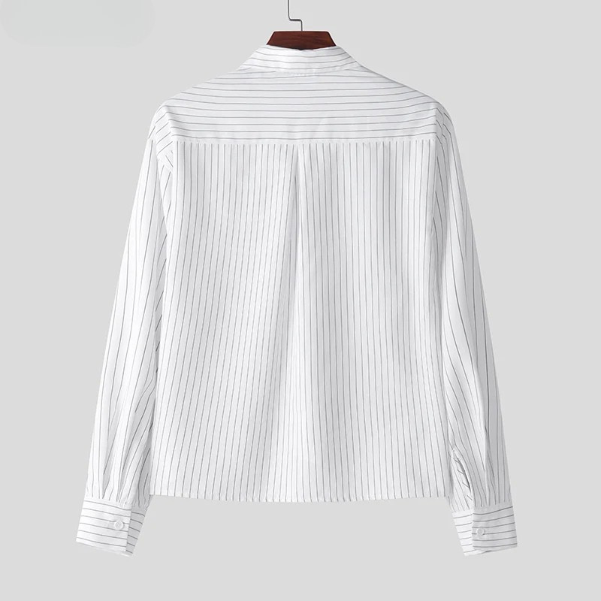 Box Fit Striped Shirt - White/Grey