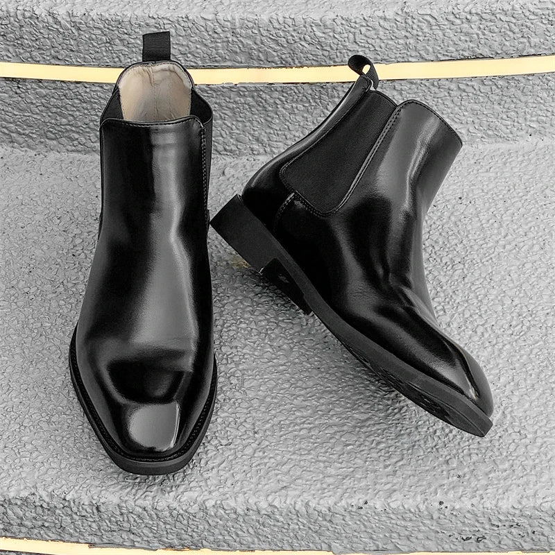 Leather Chelsea Boots - Black
