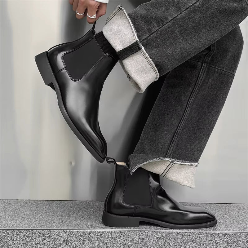 Leather Chelsea Boots - Black