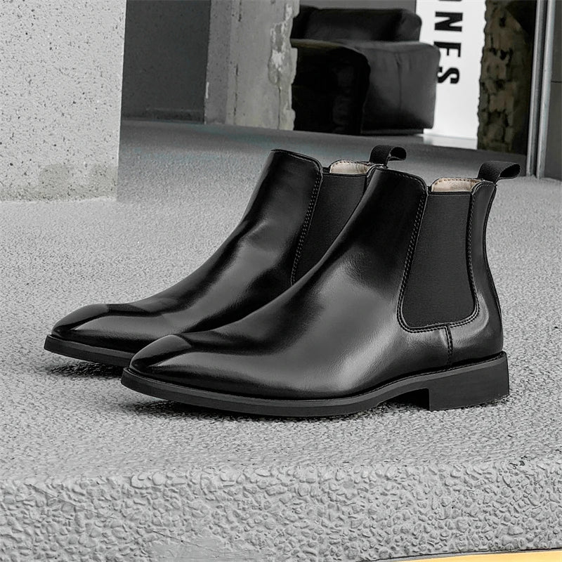 Leather Chelsea Boots - Black