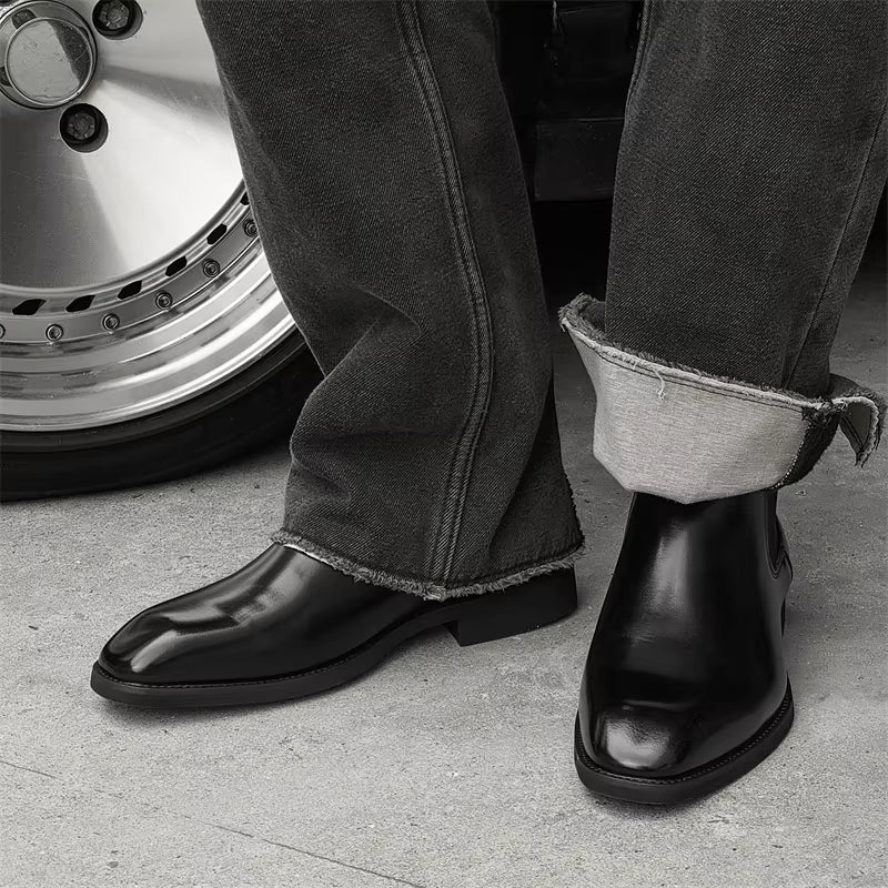 Leather Chelsea Boots - Black