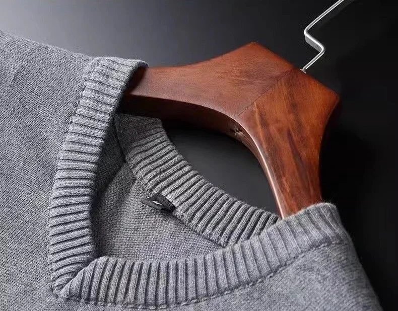 Knitted V-Neck Vest – Dark Gray