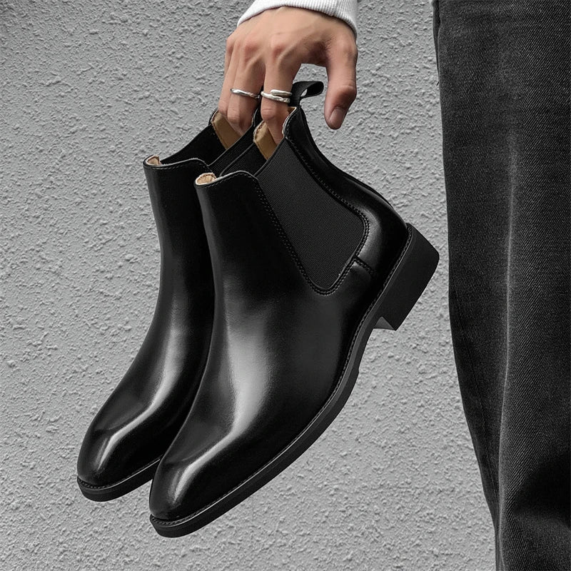 Leather Chelsea Boots - Black